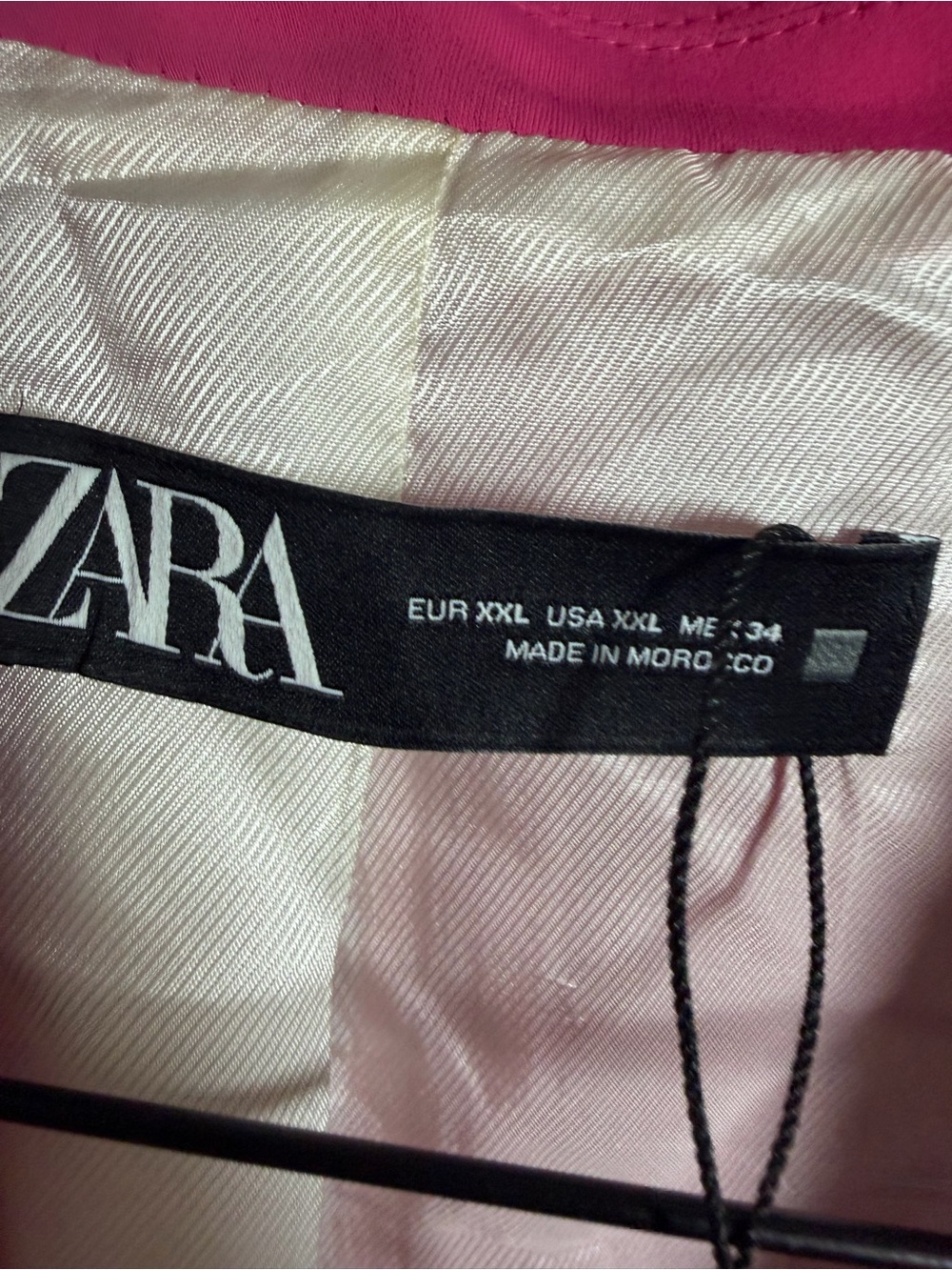 Zara Bright Pink Tailored Blazer Jacket - Picture 6 of 7